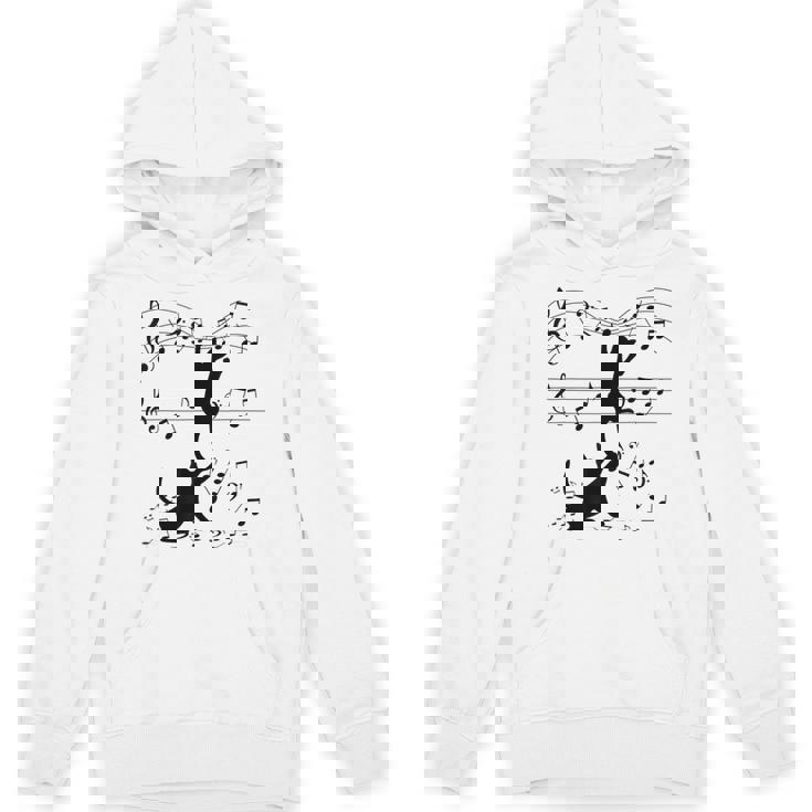 楽譜で遊ぶ面白い猫 Hoodie