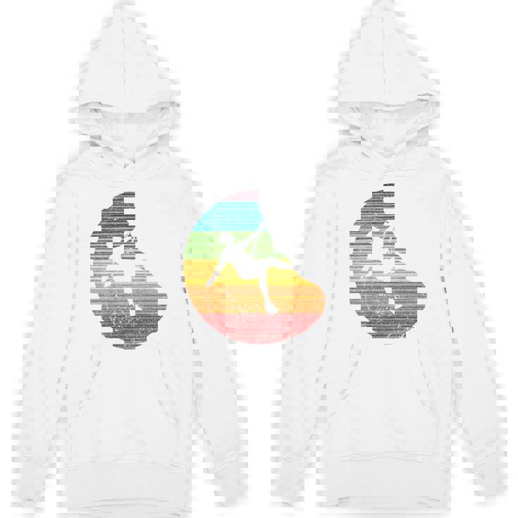 バックプリント 登山、ボルダリング、フリークライミングシルエット パーカー