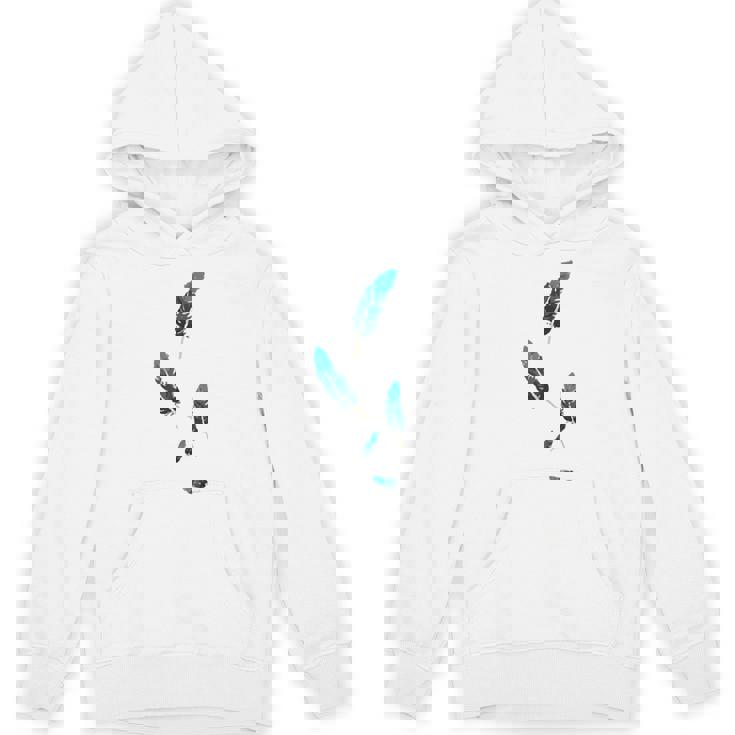 落ちる青い鳥の羽 パーカー