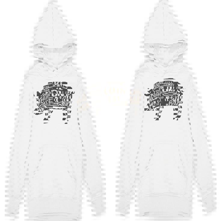 豚肉の部位 面白いtシャツ 豚 ブタ Bbq メンズ おもしろ 面白い 服 オリジナル グッズ ネタ バーベキュー ネタ Hoodie