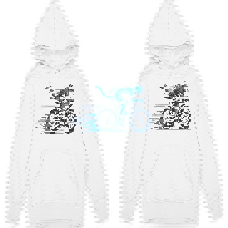 趣味のサイクリストのためのおしゃれな面白いロードバイク猫。 パーカー