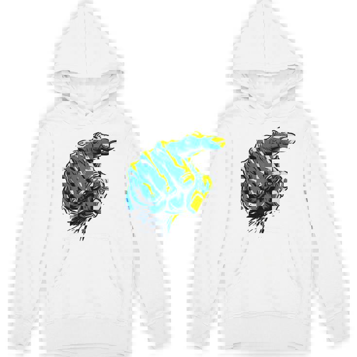 面白い手のデザイン パーカー