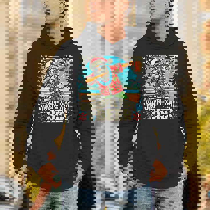 7月のクリスマス サンタハワイアンワンダフルビール パーカー