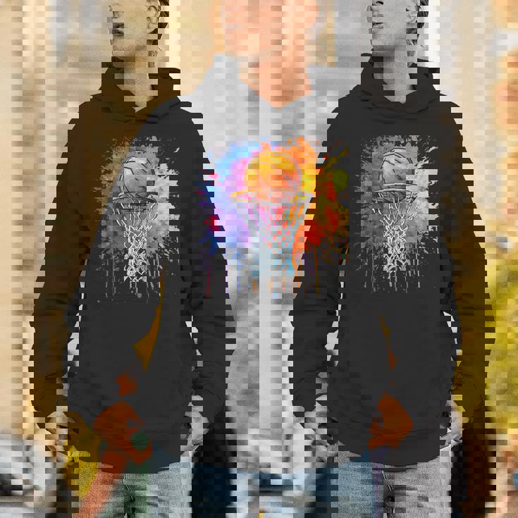 Basketball Colorful Drip Graphic Hoodie