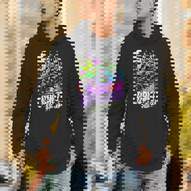 Birthday Boys Monster Truck 5 Year Old 5Th Birthday Party Hoodie Birthday Boys Monster Truck 5 Year Old 5Th Birthday Party Hoodie