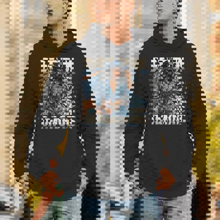 Denim And Diamonds African Melanin Swag Cowgirls Western Hoodie