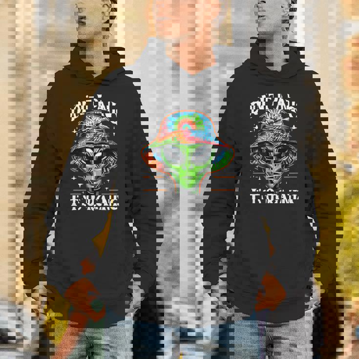 Don't Panic It's Organic Alien Ufo 面白いプリント パーカー