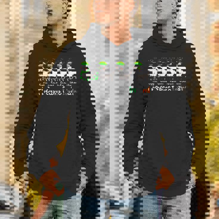 Theeasons Patrick's Day アイルランド 4つのかわいい羊のシャムロック パーカー