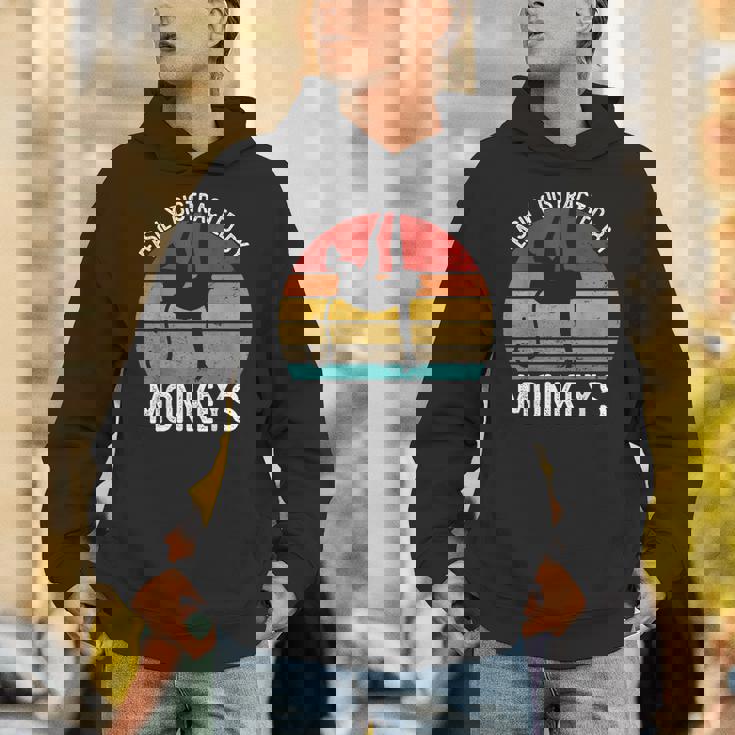 Easy Distracted By Monkeys シャツ ビンテージモンキー Hoodie