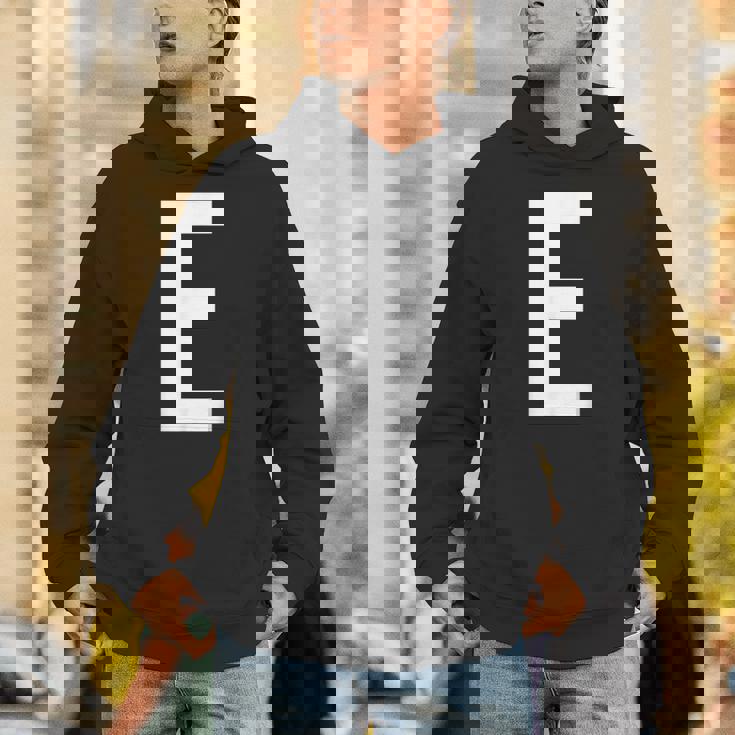 E字アルファベット モノグラム イニシャル パーカー