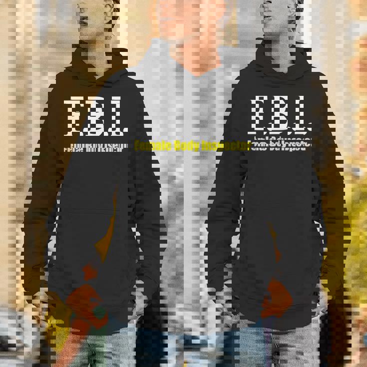 メンズ Fbi Female Body Inspector Meme Novelty Apparel Hoodie
