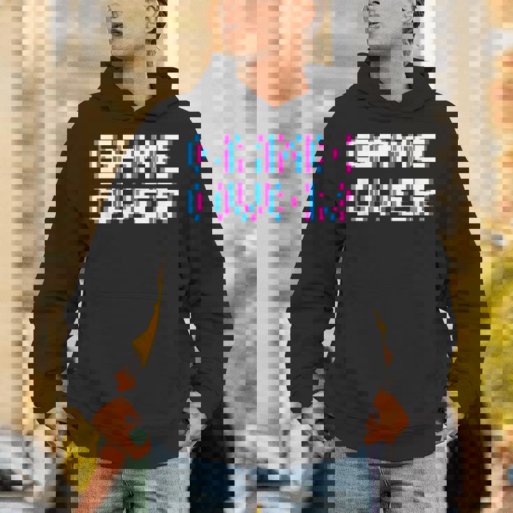 Game Over 8Bit ゲームオーバー 8ビットピクセル レトロヴィンテージビデオゲームグラフィック ゲーマー パーカー