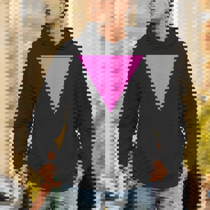 Gay Pride Upside Down Pink Triangle パーカー