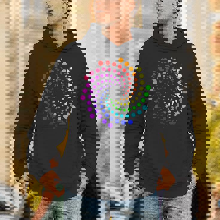 Happy Dot Day キッズ レインボー 水玉 スパイラル Hoodie