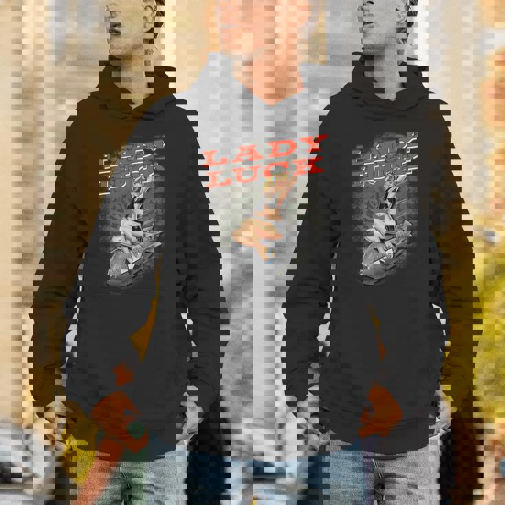 Lady Luckuper Nice Bomber ノーズアートtシャツ Hoodie