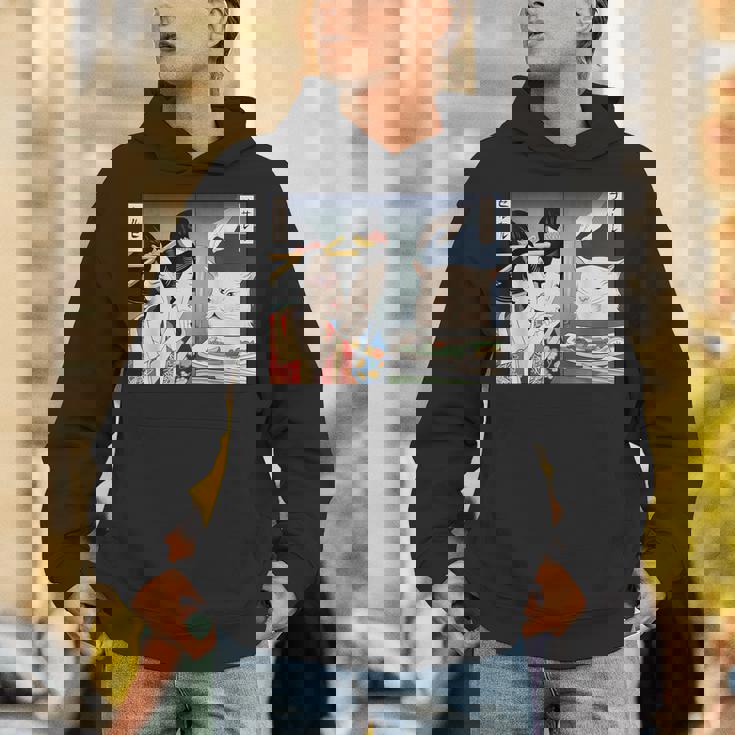 Lady Yelling At Cat Meme Hoodie