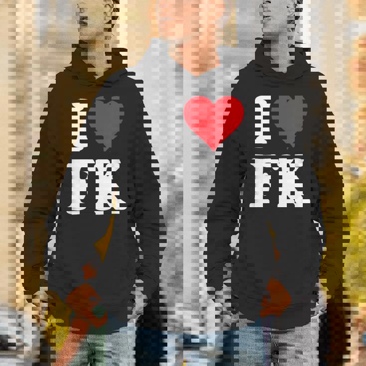I Love Fk Initials I Heart FK First Last Name F K パーカー