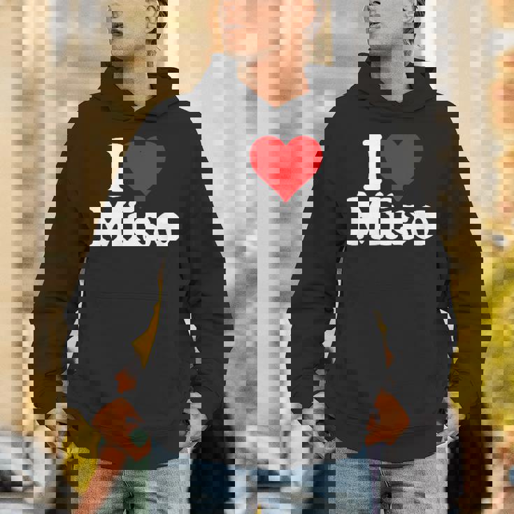 I Love Heart Miso 発酵大豆ペースト ミソスープ パーカー