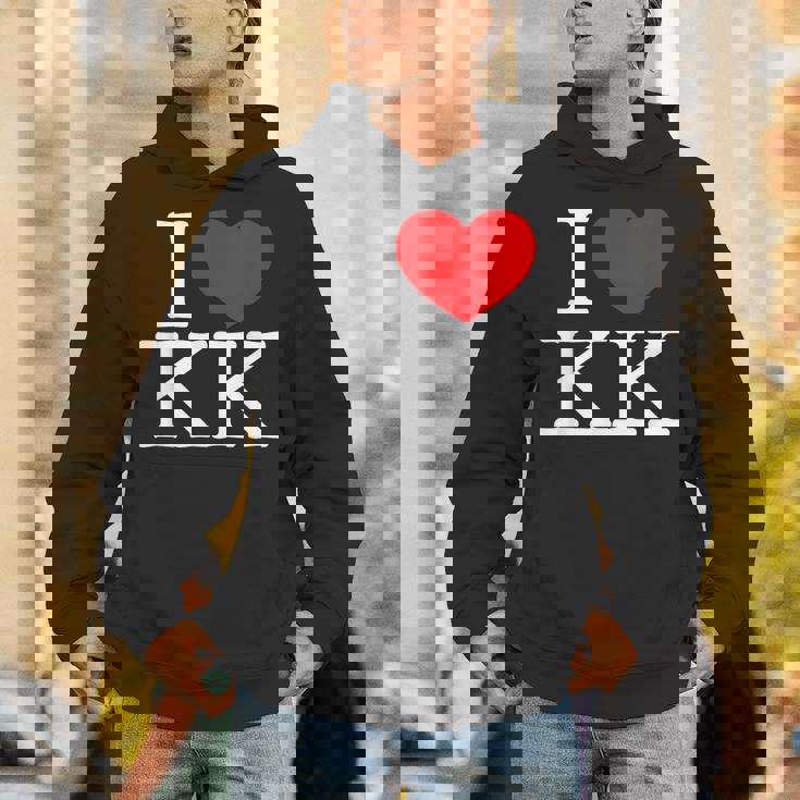 I Love ハート Kk パーカー