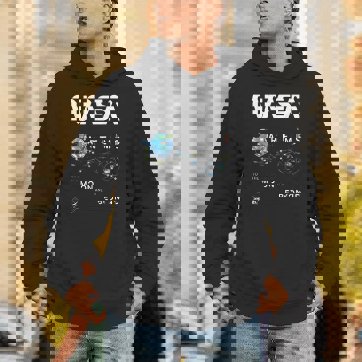 Nasa アルテミスミッション探査記章ワームロゴ Hoodie