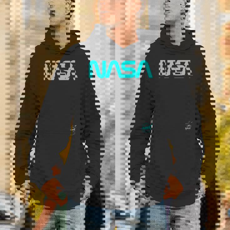 Nasaワームと記章のロゴ Hoodie