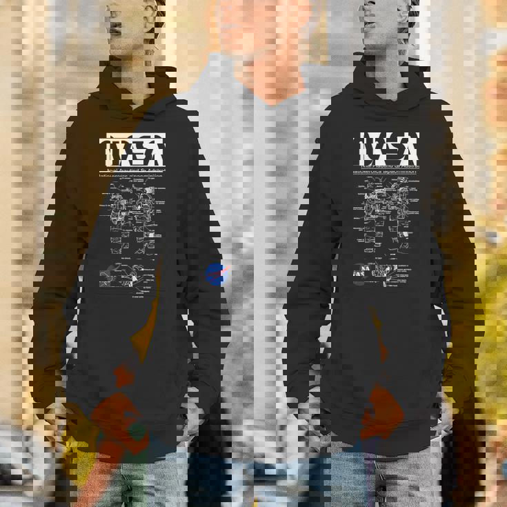 Nasa宇宙飛行士服の概略図 Hoodie