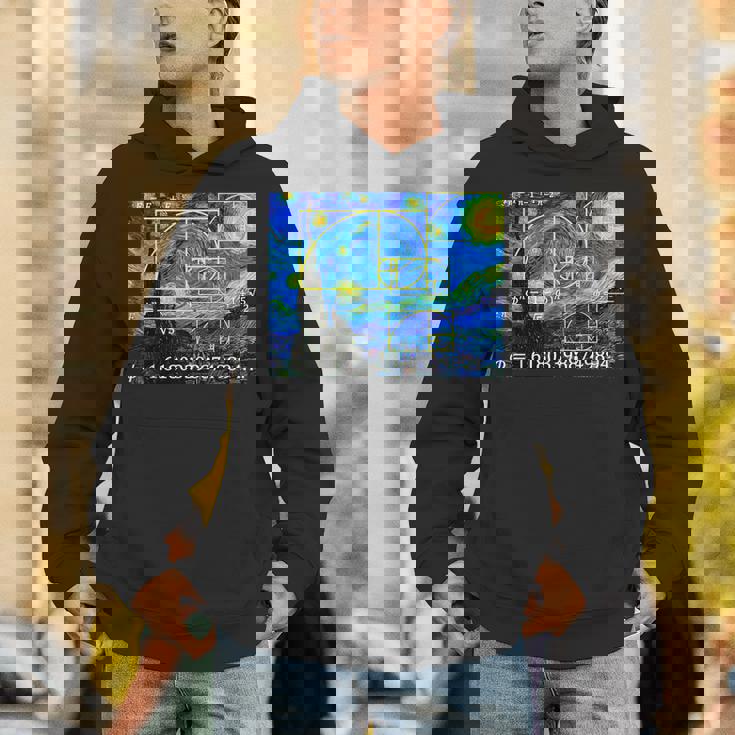 Nerdy 星月夜 フィボナッチ ゴールデン スパイラル 数学の先生 Hoodie