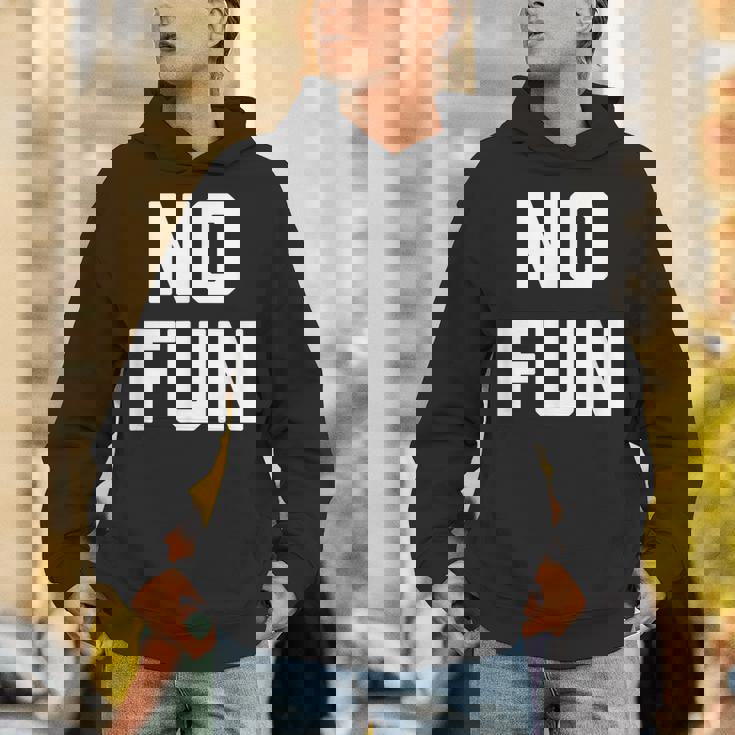 No Fun 面白いことわざ皮肉なノベルティ ユーモア クール パーカー