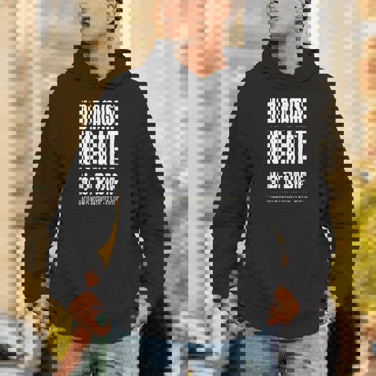 No Racism-No Hate Trump Racism Is Idiotic パーカー