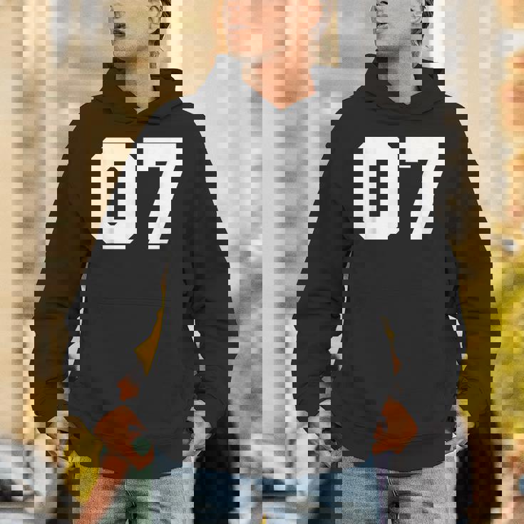 Number 07Ports Jersey Player 07 7 Fan Front Printarsity Hoodie