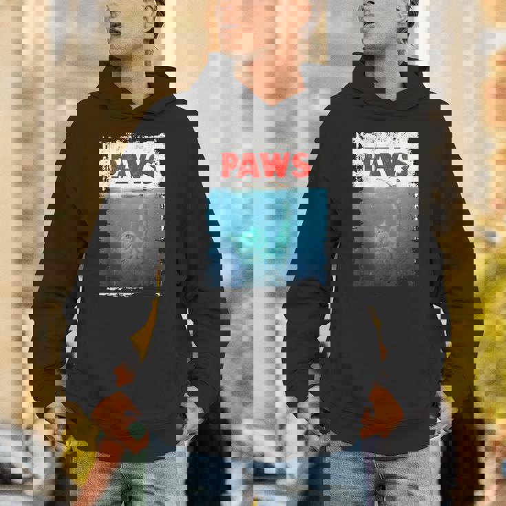 Paws 猫 子猫 ニャーパロディー おもしろ猫好き Hoodie