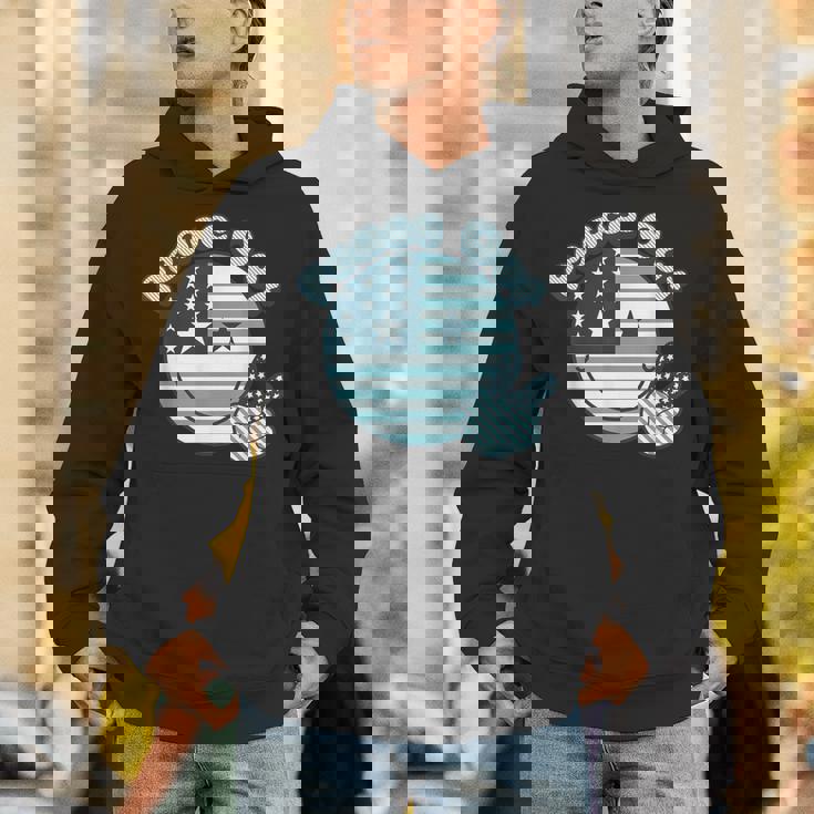 Peace Out 星条旗 ピースサイン 男女 色あせ パーカー