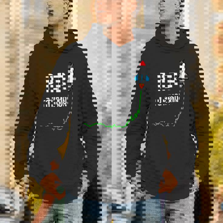 Pltr To The Moontock Ticker Wsb 面白いミーム パーカー