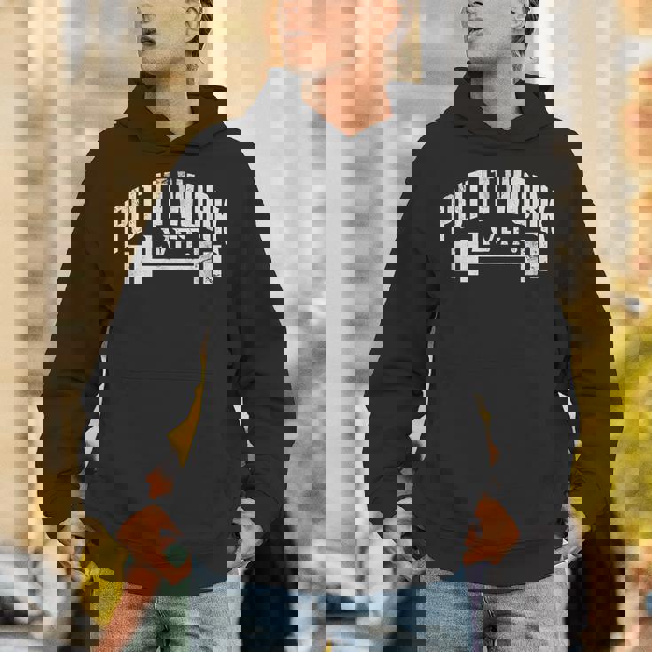 Put It Work Lvft ジム ボディービル ボディービルダー リフティング グランジ パーカー