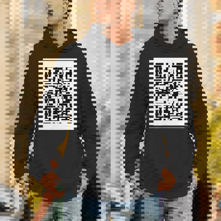 Rickroll Qrコードリンクミーム Hoodie