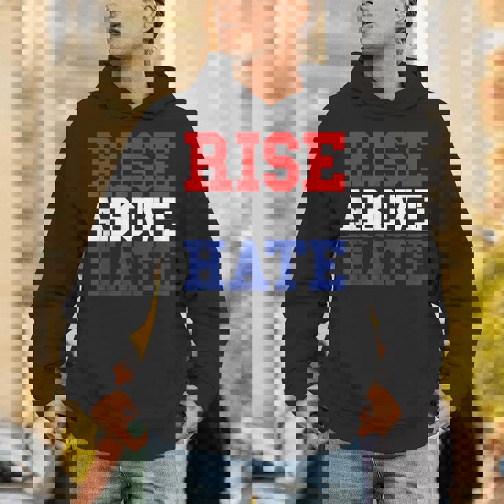 Rise Above Hate Red And Blue America パーカー
