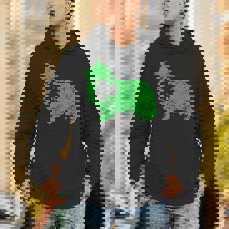 Shetlandheepdog シェルティ セントパトリックデー メンズ シャムロックドッグ パーカー