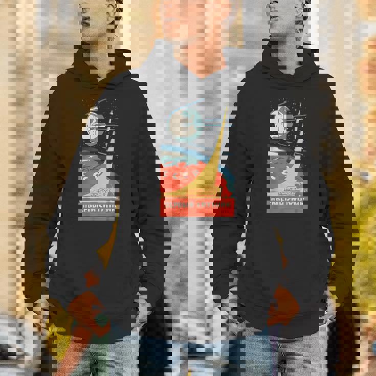 Sputnik Ussr ビンテージポスター製品 共産主義ソ連宇宙 パーカー