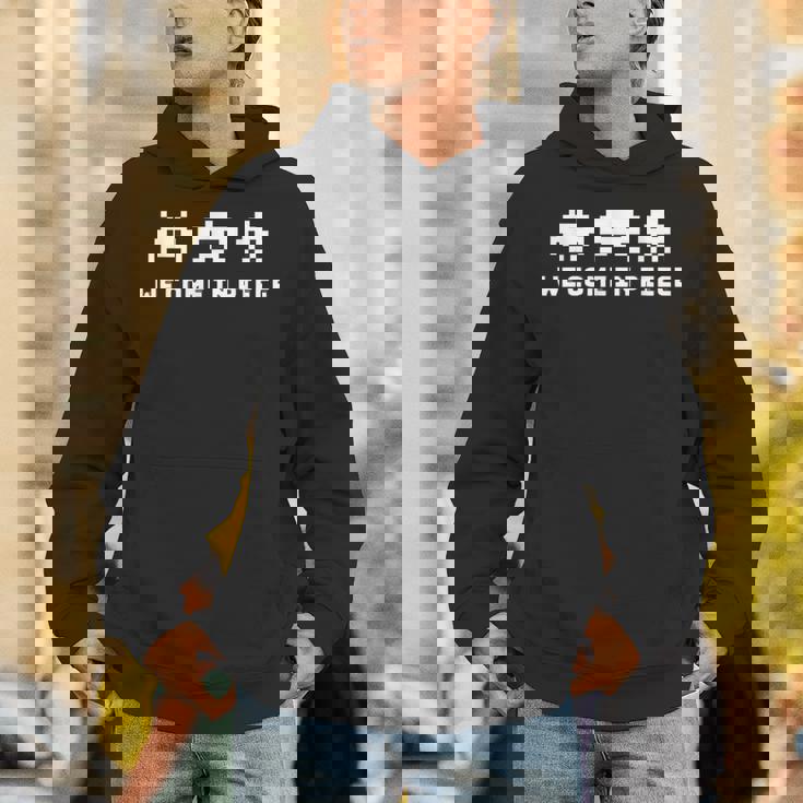 We Come In Piece レトロゲーム 90年代アーケードゲームピクセルアート パーカー