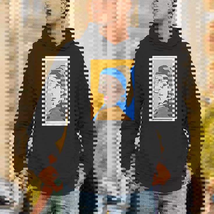 【ピカソ風】真珠の耳飾りの少女／フェルメール（パロディ）【世界の名画】面白い 美術館アート Hoodie