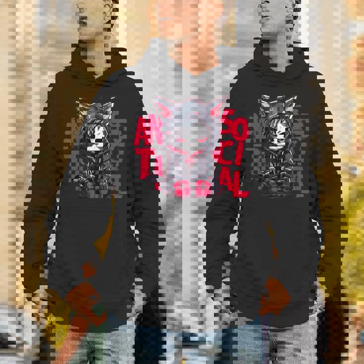 かわいい アニメ ゴシック 猫 ちび反社会的 メンヘラ グランジ パーカー