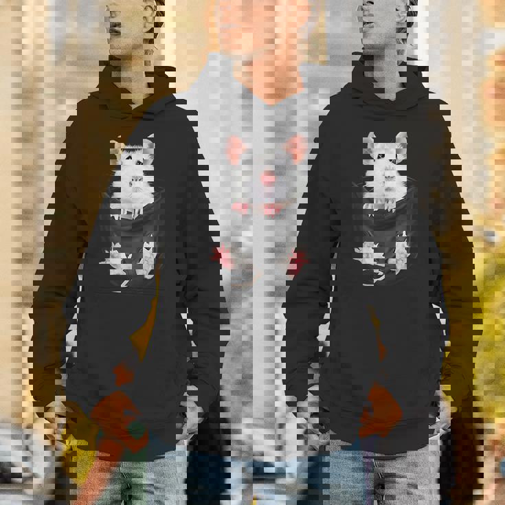 かわいいねずみポケットネズミ好き Hoodie