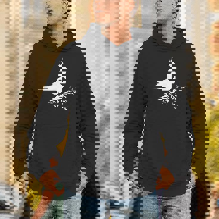 かわいいオカメインコのシルエットハート 鳥好きの方に パーカー