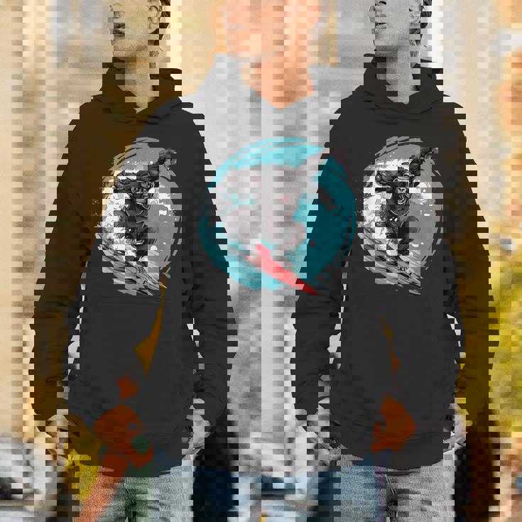 かわいいゴリラサーフィン パーカー