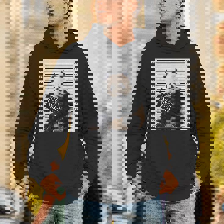 かわいいパンダの顔写真 犯罪者パンダ パーカー