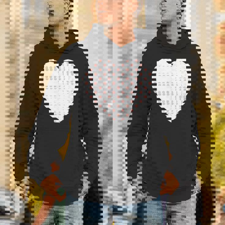 かわいいピーチピンクの水玉模様ミニマリストグラフィック。 パーカー