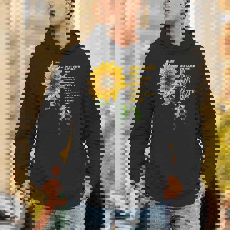 ひまわりガール タトゥー かわいい目 太腿 パーカー