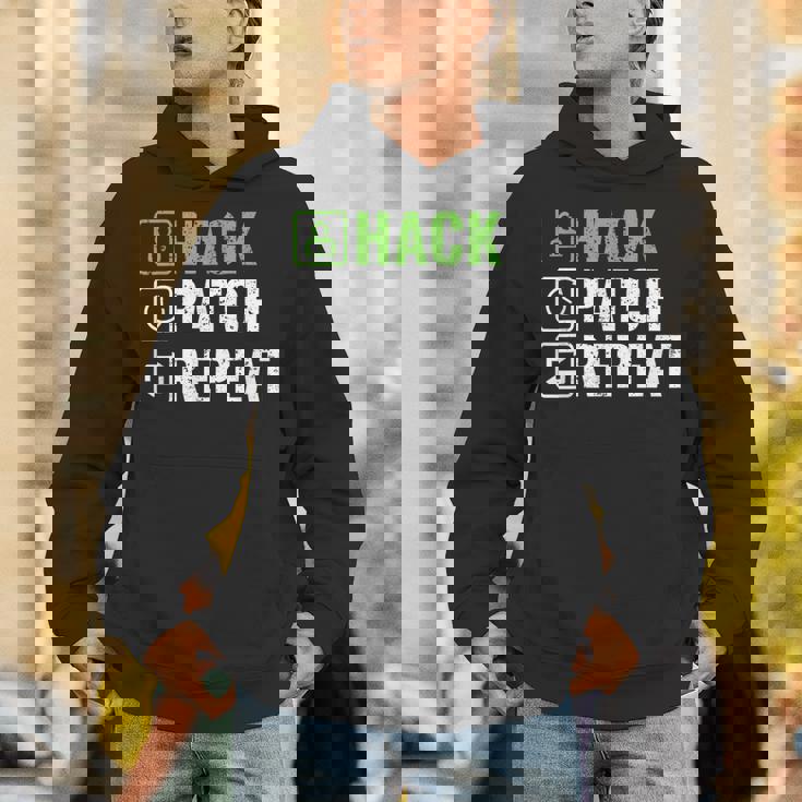 へのギフト ハック パッチ リピート エシカル ハッカー サイバーセキュリティ パーカー