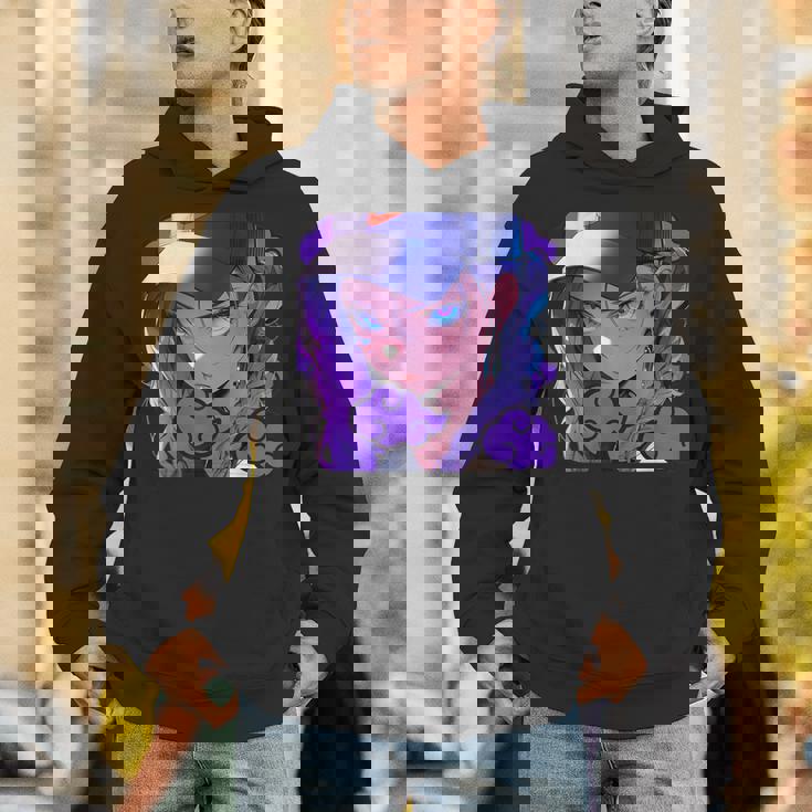 アニバエオタク美少女アニメ少女 紫髪ミステリアス パーカー