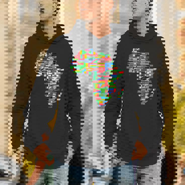 アフリカの地図-アフリカの国の旗の贈り物が付いているアフリカの地図 パーカー